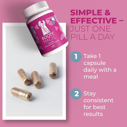 Booty Magic Ultra Butt Enhancement Pills - 2 Month Supply