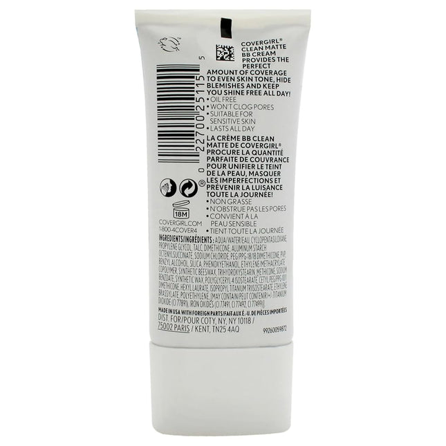 COVERGIRL - Clean Matte BB Cream Medium/Deep 550-1 fl. oz. (30 ml)