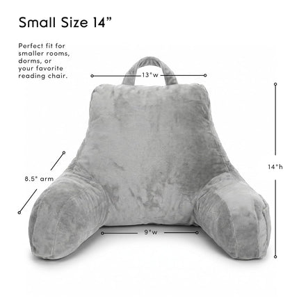 Nestl Reading Pillow for Bed, Back Pillow for Sitting Up in Bed, Light Grey