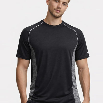 5 Pack Men’s Active Quick Dry Crew Neck T Shirts | Athletic Running Gym Workout Short Sleeve Tee Tops Bulk, Blacks, XXL