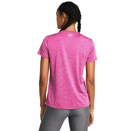 Under Armour Womens Tech Twist V-Neck T-Shirt Pink S