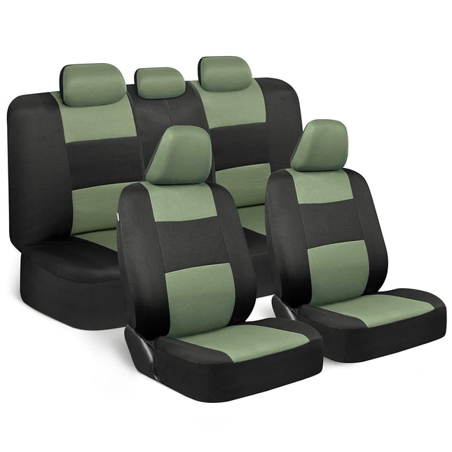 BDK PolyPro Car Seat Covers Full Set in Green on B