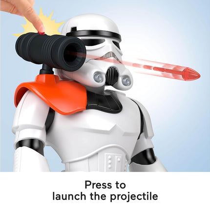 Fisher-Price Imaginext STAR WARS Toy Stormtrooper XXL Figure, 16+ Inch Tall Poseable Character with Launcher for Kids Ages 3+ Years, HXG53