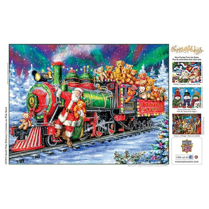 MasterPieces Holiday EZ Grip Extra Large Jigsaw Puzzle, North Pole Delivery, Featuring Art by Jenny Newland, 300 Pieces