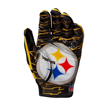 Guantes de fútbol americano elásticos Wilson NFL - Adulto, Pittsburgh Steelers