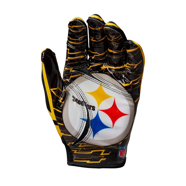Wilson NFL Stretch Fit Football Gloves - Adult, Pittsburgh Steelers