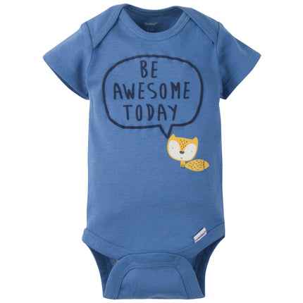 Gerber Bodies bébé-garçons variés 5 pièces à manches courtes, Renard génial, 0-3 mois
