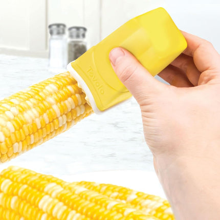 Tovolo Sleeve-Silicone Gadget for Kitchen Cooking, Serving, Grilling, BBQ, & Smoker/Mess-Free Butter Dispenser, (Yellow/White)