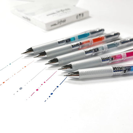 Bolígrafo Pentel EnerGel (EnerGel Infree), punta de 0,7 mm, juego de 10 colores (BL77TL-10)