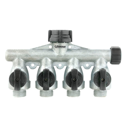 Gilmour Full Flow Aluminum Four Way Connector AY4F