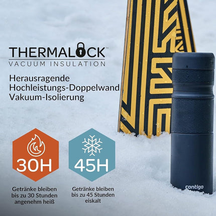 Contigo Thermal Bottle Thermalock | Vacuum Insulated Travel Flask | Thermos Flask for Hot Drinks | 30h hot, 45h Cold | Leakproof Coffee Tea Bottle | Stainless Steel Travel Mug