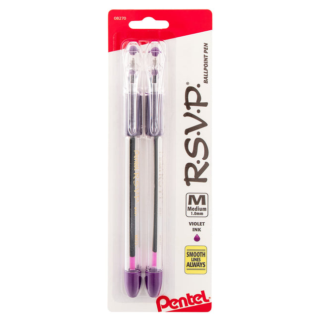Pentel R.S.V.P. Ballpoint Pen, Medium Line, Violet