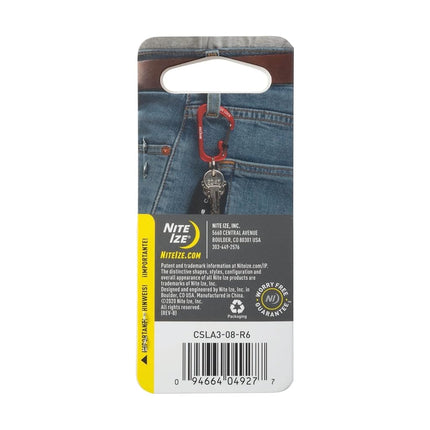 Nite Ize SlideLock Carabiner Aluminum, Size #3, Olive