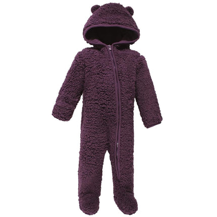 Grenouillère en molleton unisexe Hudson Baby pour bébé, violet, 3-6 mois
