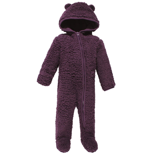 Hudson Baby Unisex Baby Fleece Sleep and Play, Pur