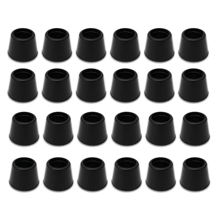 Shepherd Hardware 8761E 7/8-Inch Inside Diameter Rubber Leg Tips, 24-Pack, Black, 7/8 Inches