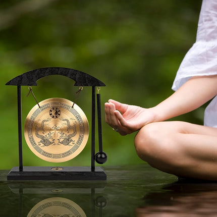 Zen Art Brass Feng Shui Desktop Gong by Asian Home