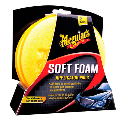 Meguiar's Soft Foam Applicator Pads, 2 Pack, Yello