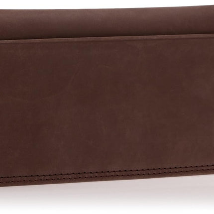 Billetera Timberland PRO de cuero larga plegable para hombre con RFID, marrón oscuro, talla única