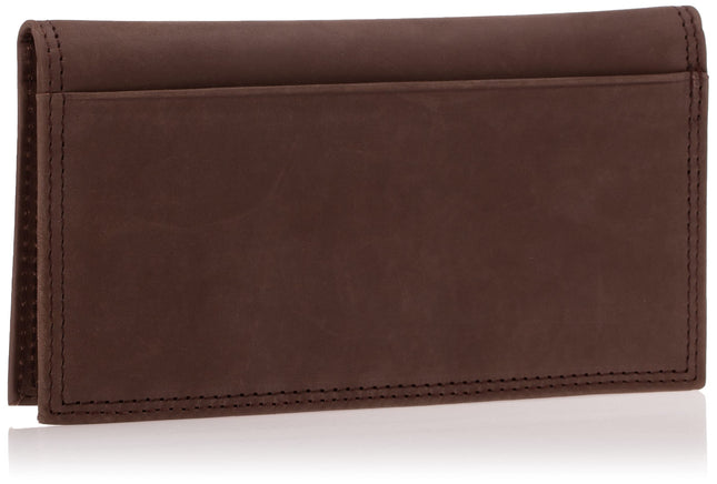 Billetera Timberland PRO de cuero larga plegable para hombre con RFID, marrón oscuro, talla única