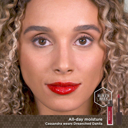 Burt's Bees Labial Líquido Hidratante de Cobertura Completa, 5,95 g, Drenched Dahlia