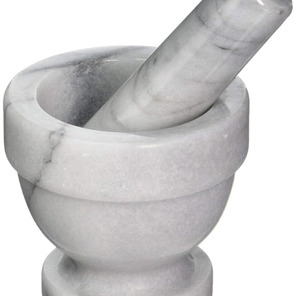 Marble Mortar and Pestle Set, Unpolished Interior 