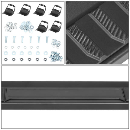 DNA MOTORING 6" Side Step Flat Running Boards Stainless Steel Compatible with 22-23 Ford F-150 Super Crew Cab, Black, STEPB-ZTL-8321-BK