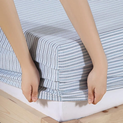 Eddie Bauer Home | Percale Collection | Sheet Set - 100% Cotton, Crisp & Cool, Lightweight & Moisture-Wicking Bedding, King, Ticking Stripe