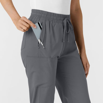 Wink Women's Women's Stovepipe High-Low Hem Scrub Pant, Pewter, S