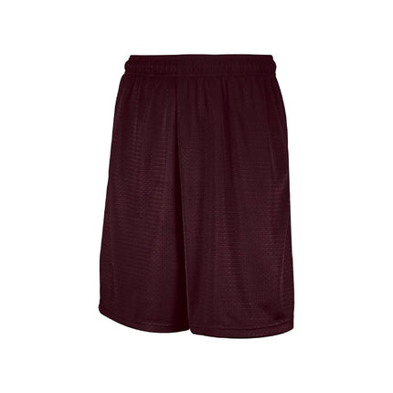 Russell Athletic Men's Mesh Short with Pockets, Maroon, Small