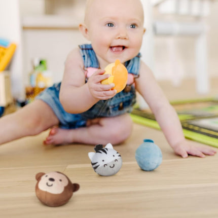 Melissa & Doug Rollables Safari Friends Infant and Toddler Toy, Developmental Toy for Toddlers, 0+, Gift for Baby Boys or Baby Girls, Multicolor
