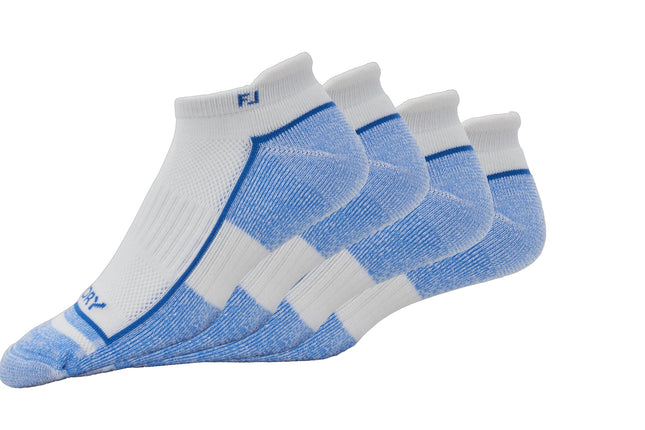 FootJoy ProDry Men's Roll-Top Socks, White/Royal B