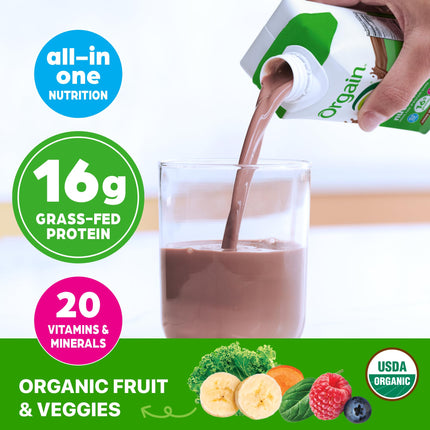 Orgain Creamy Chocolate Fudge, 11-Ounce Container (Pack Of 12)