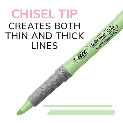 Bic, Briteliner Chisel Assorted, 6 Count