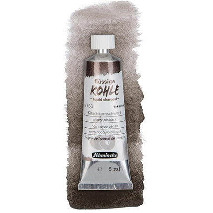 Schmincke - Liquid Charcoal, set, 3 x 5 ml, 18 758 097, for charcoal painting, charcoal drawing and underpainting, vegan