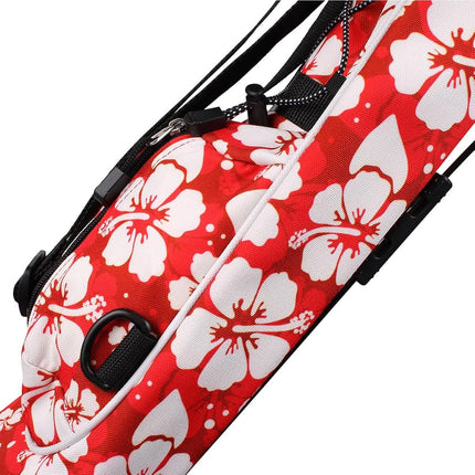 Orlimar Pitch 'n Putt Lightweight Sunday Golf Bag with Stand for Women, Ultra-Light Carry Design, Two-Way Divider Top, Shoulder Strap, Compact Golf Club Bag, Tropical Floral