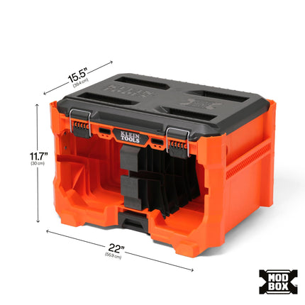 Klein Tools 54825MB Dispensador de carretes de alambre MODbox, extractor de conductos y alambres, soporta (4) carretes de 500 libras, capacidad de 120 libras, compatible con componentes MODbox