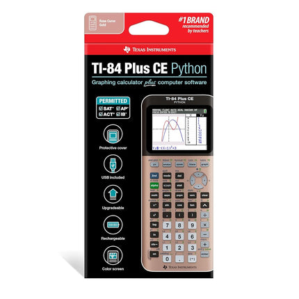 Texas Instruments(R) TI-84 Plus CE Color Graphing Calculator, Rose Gold