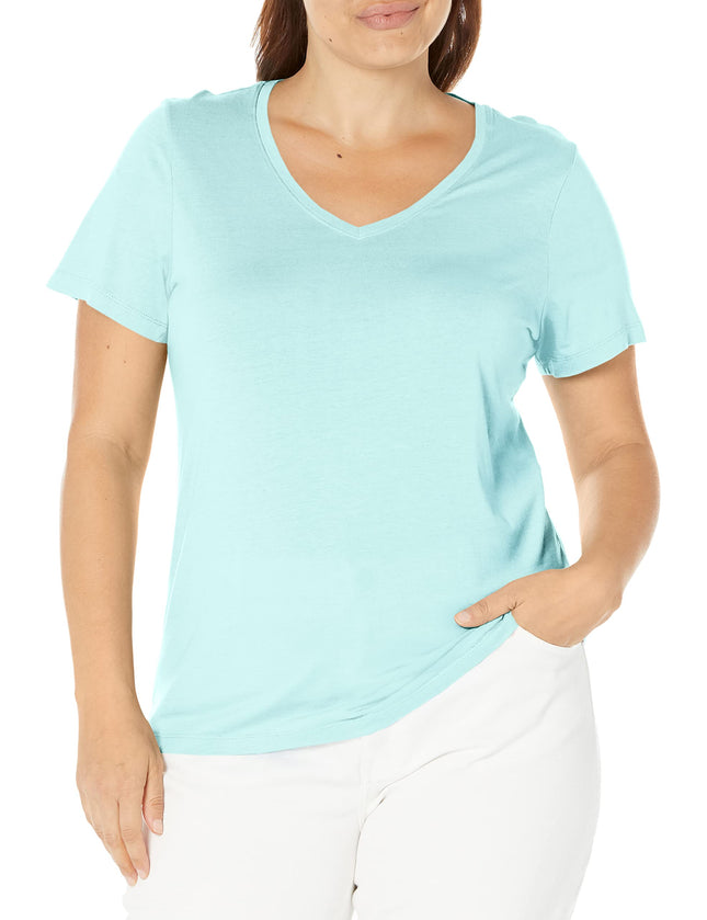 HUE Womens Short Sleeve V-Neck Sleep Tee Pajama To