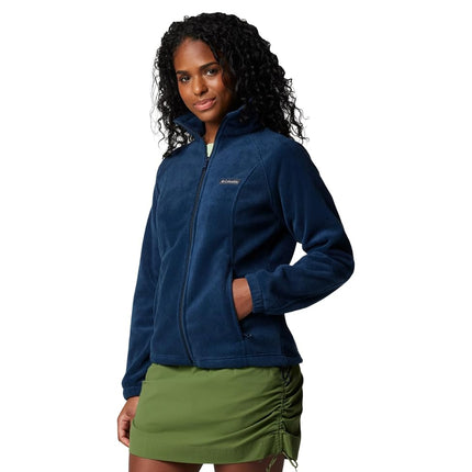 Columbia Women's Benton Springs Full Zip - Petite Fleece Jacket, Columbia Navy, XS Petite UK