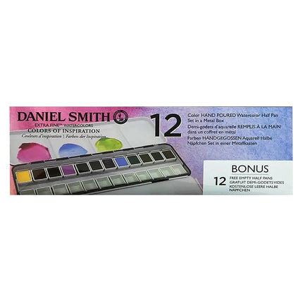 Daniel Smith Set of 1 Half Godet in Metal Box, 12 Colours, 12 Units