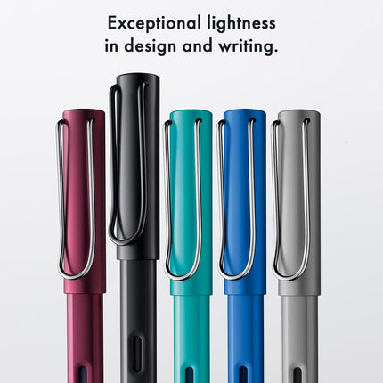 LAMY AL-star turmaline - Fountain Pen with ergonomic grip & polished steel nib in size B - lightweight aluminum body - including LAMY T 10 blue cartridge - Right-Handed