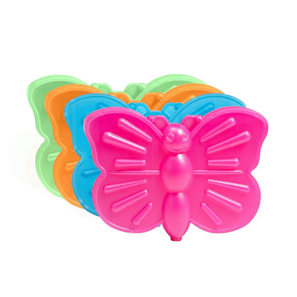 Cool Coolers Kids Lunch Box Ice Packs, Slim Ice Packs for Lunch Bags, Lunch Ice Packs ReusableMulticolored 4 Pack (Butterfly)