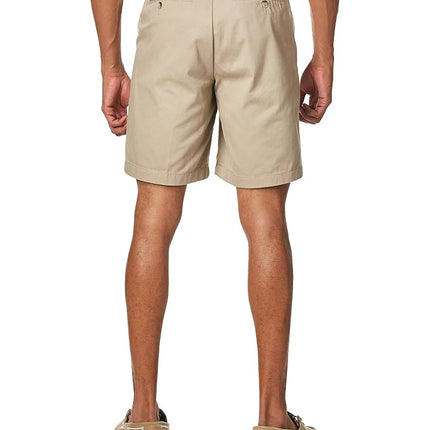 Nautica Men's Big and Tall Cotton Twill Flat Front Chino Short, True Khaki, 52B 8.5
