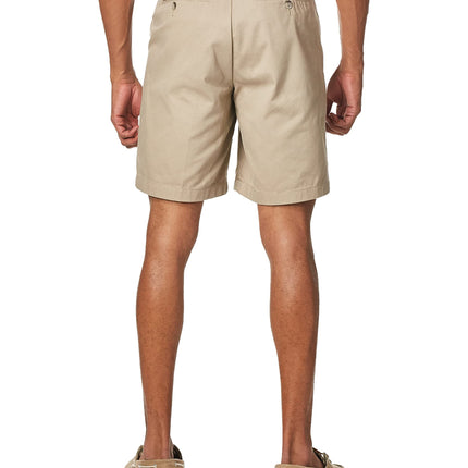 Nautica Men's Big and Tall Cotton Twill Flat Front Chino Short, True Khaki, 52B 8.5