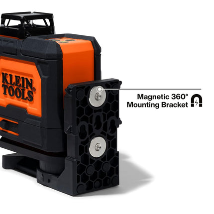 Klein Tools 93PLL Self-Leveling Laser Level with Bright Green 3x360-Degree Planes, Rechargeable Battery, Magnetic Mount