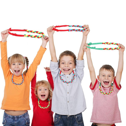 12 Pieces Cloth Chewy Necklace Sensory Fabric Chewy Necklaces for Sensory Kids Soft and Absorbent Terry Cloth for Boys Girls Blue Green Yellow