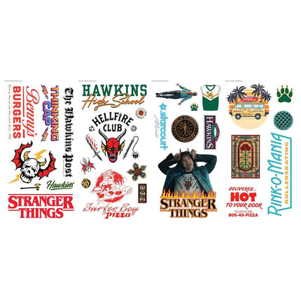 RoomMates RMK5344SCS Stranger Things Season 4 Icons Peel and Stick Wall Decals, red, Black, Green, Blue, Yellow, Orange