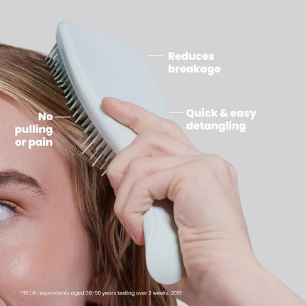 Tangle Teezer Fine & Fragile Ultimate Detangler Brush, Dry & Wet Hair Brush to Detangle & Reduce Breakage, Large, Seafoam Blue