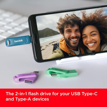 SANDISK Ultra Dual Drive Go 128GB, USB-C & USB-A, Up to 400MB/s Read Speeds